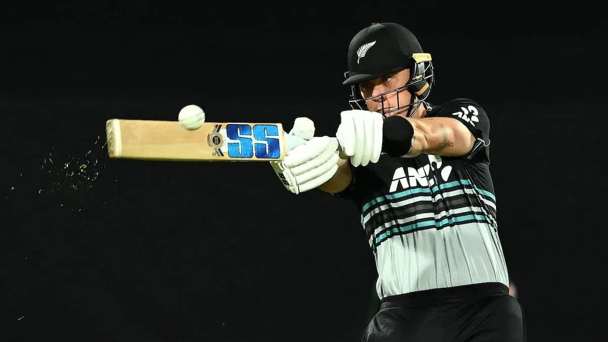 Batsman striking ball during cricket match Batsman striking ball during cricket match