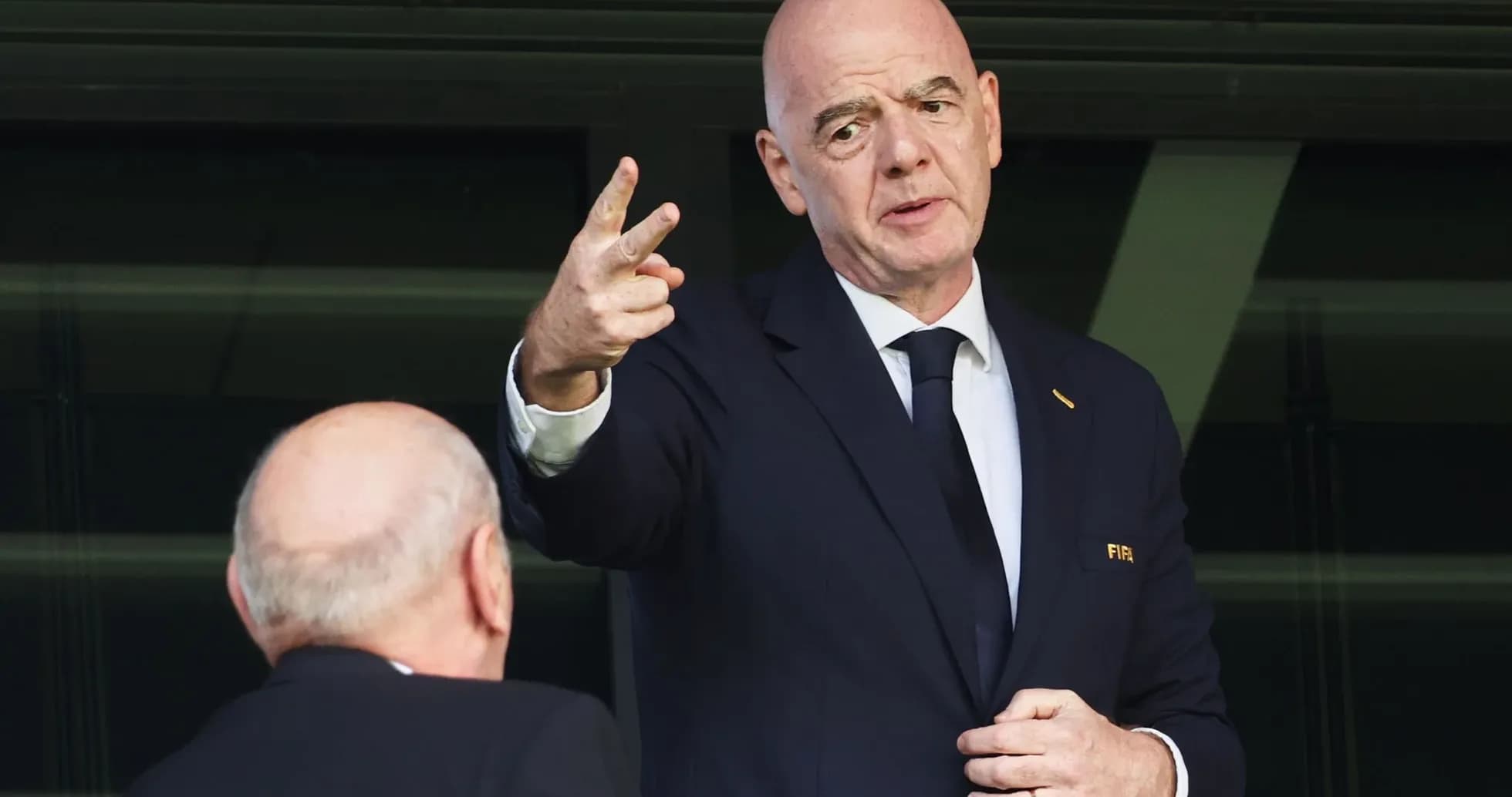 FIFA president speaking during an event FIFA president speaking during an event